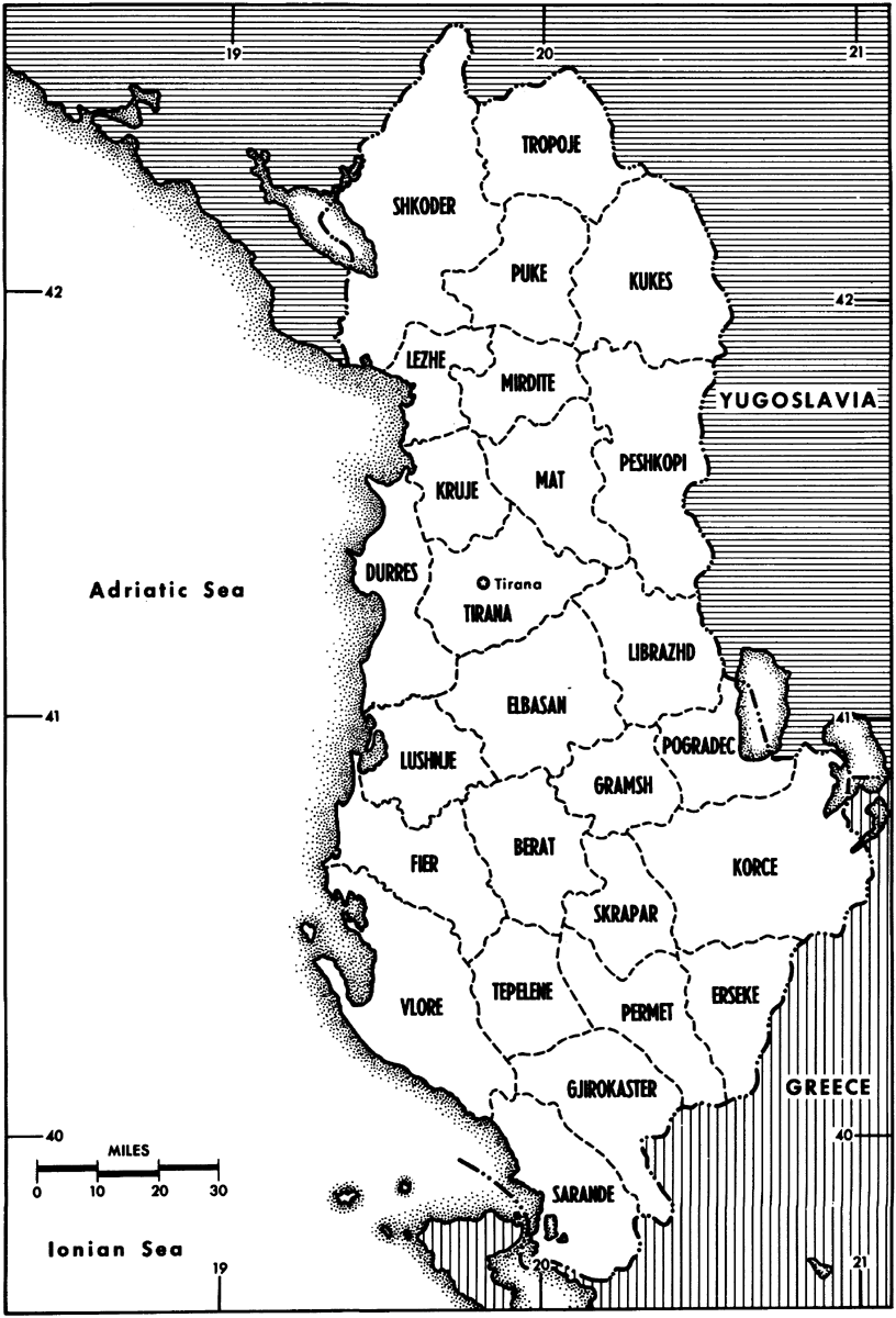 Figure 3. Administrative Districts in Albania