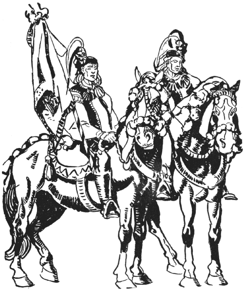 The twin princes on horseback