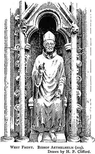  West Front. Bishop Aethelhelm (103).