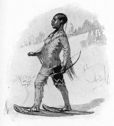 A LITTLE BOY WAS WALKING OVER THE SNOW ONE DAY, ON HIS
SNOW-SHOES.