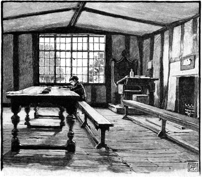 THE GUILD COUNCIL-ROOM—NOW THE HEAD-MASTER'S
CLASS-ROOM.