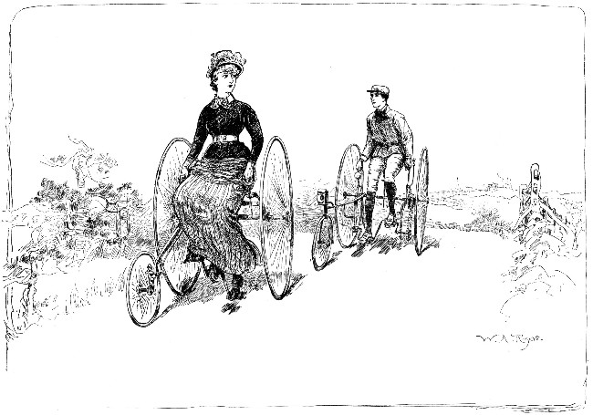 "THE BUSHES WHIZ PAST,—TREES, STONES, FENCES FLIT BY
LIKE PHANTOMS."