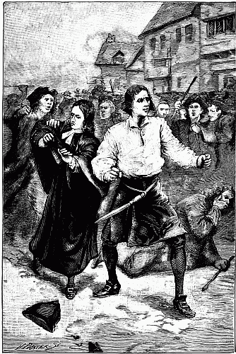 "'Knock him down! Kill him at once!' cried hundreds of voices."&mdash;Page 114.