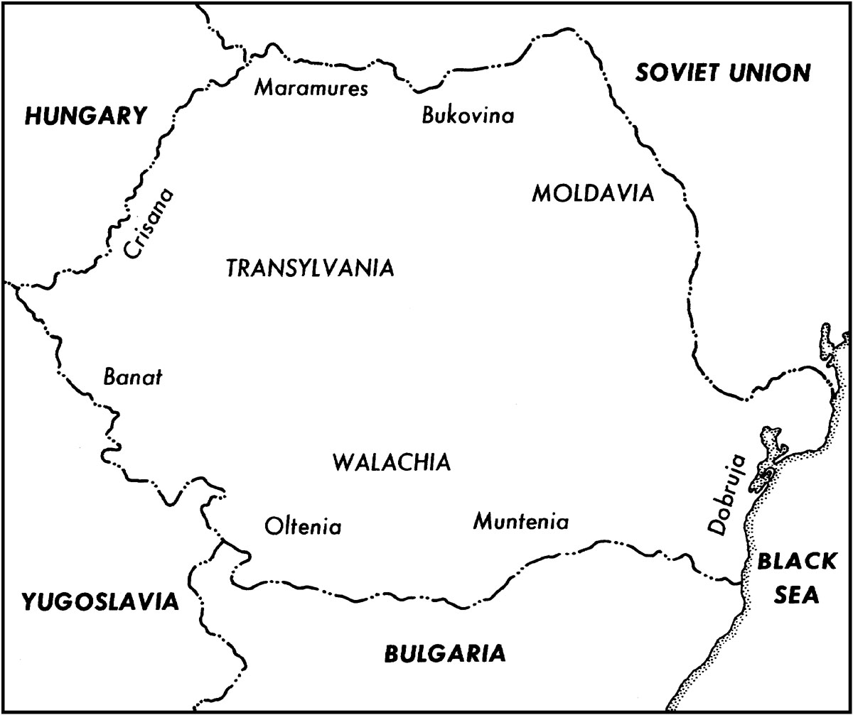 Figure 2. Romania, Historic Provinces.