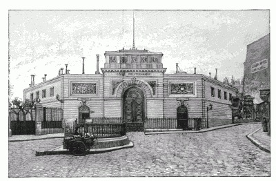 ENTRANCE FAÇADE OF THE ÉCOLE POLYTECHNIQUE. Engraved, from a photograph, by E. Tilly.