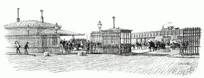 MUNICIPAL PARIS: POST OF THE OCTROI AT THE BARRIÈRE DE LA CHAPELLE SAINT-DENIS. After a drawing by G. Maréchal.