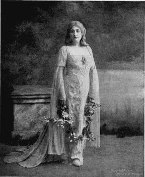 MARY GARDEN AS MÉLISANDE from a photograph by Davis and Eickemeyer (1908)