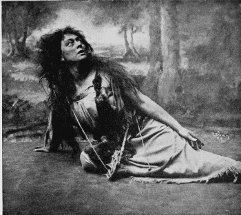 OLIVE FREMSTAD AS KUNDRY, ACT I from a photograph by Mishkin (1913)