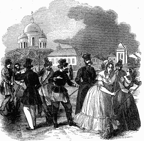 Punishment For Drunkenness. Illustration.