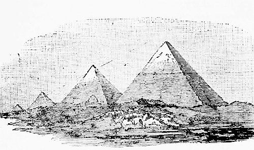 THE PYRAMIDS OF GIZEH.