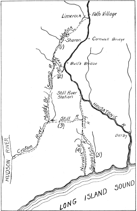 Five suggested outlets of Housatonic River.