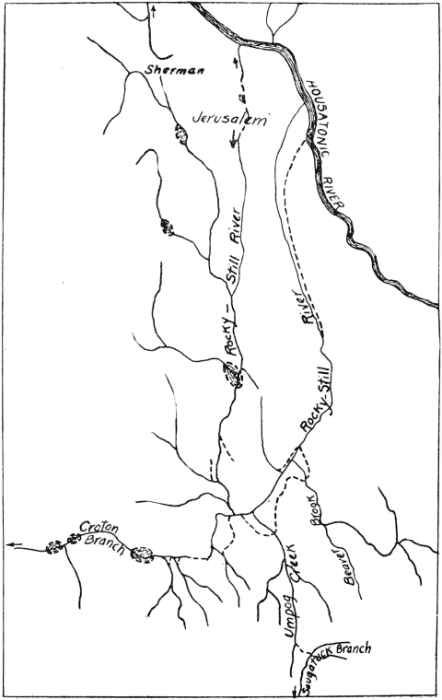 Present drainage of the Danbury region.