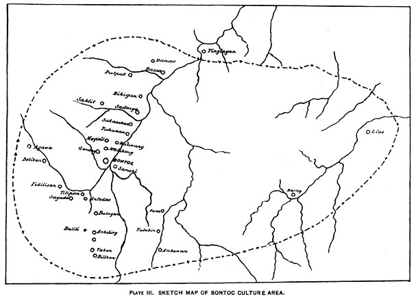Sketch map of Bontoc culture area