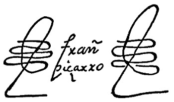 Autograph of Francisco Pizarro.