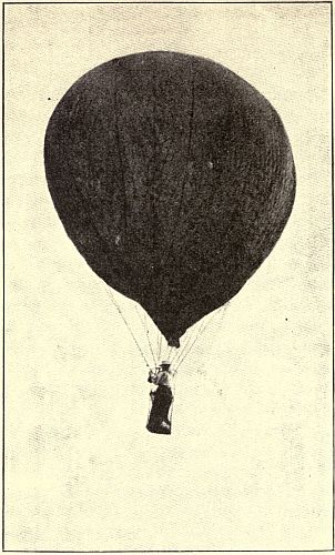 MME. CARLOTTA STEERING A BALLOON BY TIPPING THE FOOT-BOARD.