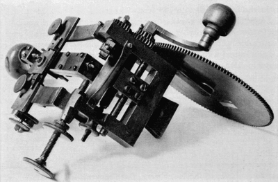 Figure 24.—Fusee cutter used by Bertolla. Now in the
collection of the Museo Nazionale della Scienza e della Tecnica,
Milan.