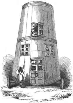 A tower on wheels, the house of a migrating citizen
