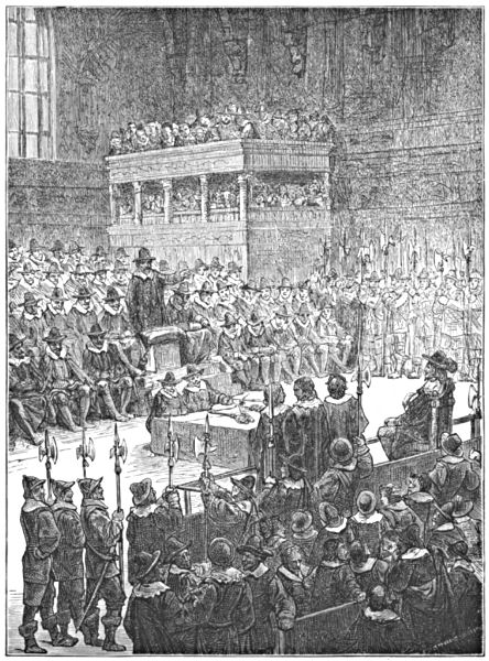 The king stands accused in Westminster Hall