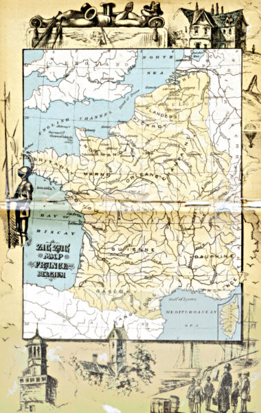 Map of France and Belgium