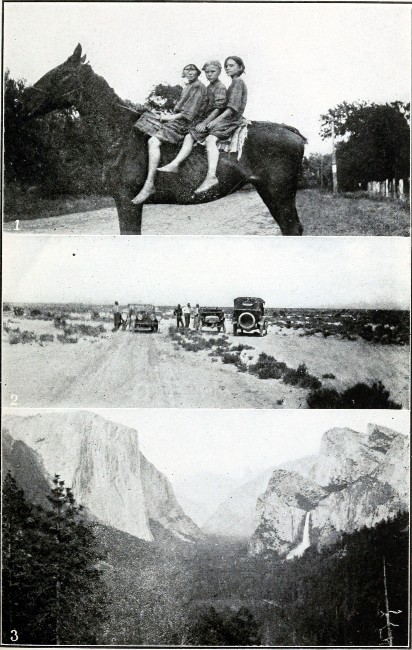 1. Driving Home the Cows. 2. Meeting in the Great
American Desert. 3. Bridal Veil from Artist's Point, Yosemite Valley.
