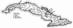 Map of Cuba. PROVINCES.

1 PINAR DEL RIO
2 HAVANA
3 MATANZAS
4 SANTA CLARA
5 PUERTO PRINCIPE
6 SANTIAGO DE CUBA