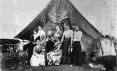 The First Women Colonists of La Gloria. The First Women Colonists of La Gloria.
Mrs. Spiker. Mrs. Horn. Mrs. Morrison. Mrs. Matthews.
Miss Boston. Mrs. Hovora Mrs. Lowell.
Mrs. McElman. Edna Horn.
Mrs. Smith. Mrs. Neff.