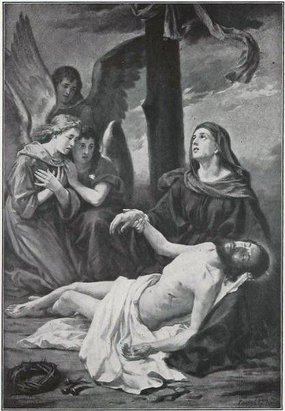 Jesus' body is taken down from the cross