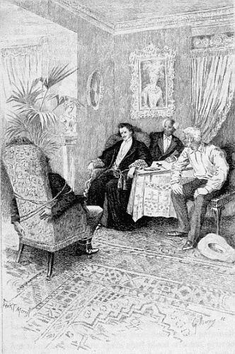 "Rodolph Addressed the Schoolmaster"
Etching by Mercier, after the drawing by Frank T. Merrill