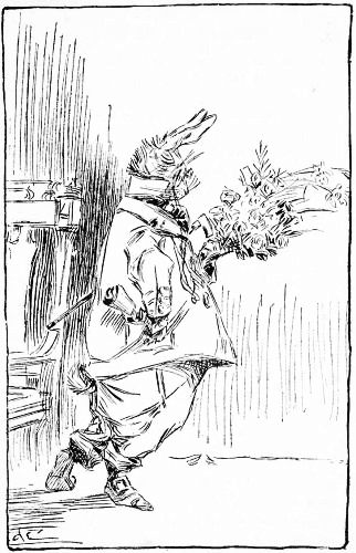 MR. RABBIT CAME IN CARRYING A LARGE BUNCH OF EARLY
FLOWERS.