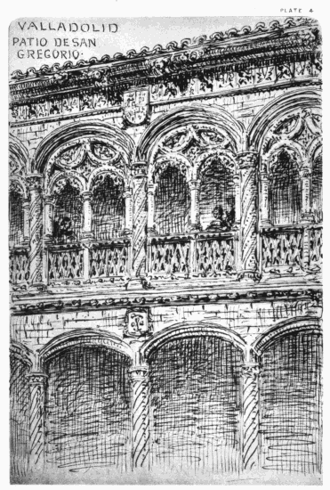 PLATE 4
VALLADOLID
PATIO DE SAN GREGORIO.
MDW 1869
