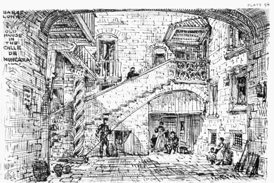 PLATE 96
BARCELONA
OLD HOUSE IN THE CALLE DE MONCARA
MDW 1869