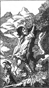 I had drawn myself up by the grass about a step but
could get no farther.