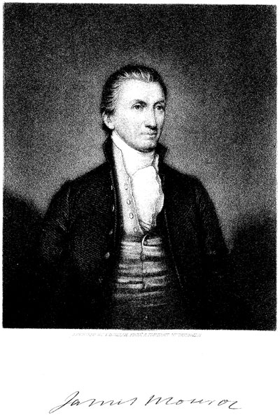 {James Monroe portrait and signature}