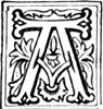 Ornate capital "A"