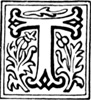 Ornate capital "T"