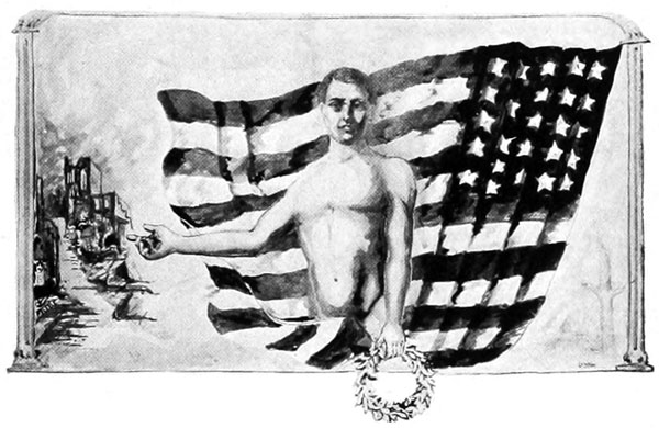 {Man with US flag}