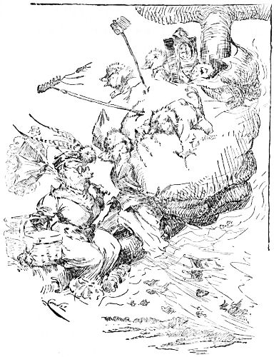 THE BALLOON WENT OVER THE WIDE BLUE WATER JUST AFTER IT
GOT OUR FAMILY