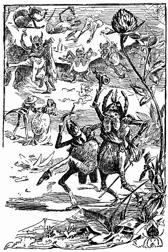 Fig. 29.—Spite and His Pixie Friends make Merry Over Rodney's Capture.