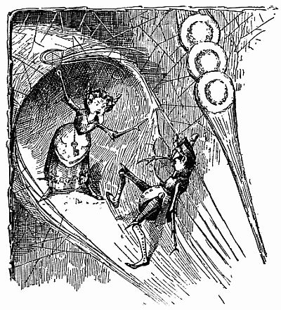 Fig. 97.—Madam Labyrinthea Lashes an Impudent Lover.