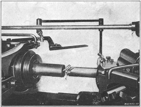 Turning Recess at Rear End; Tool is shown withdrawn