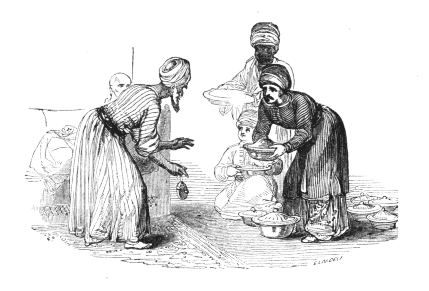 The Barber and Servants with Dishes