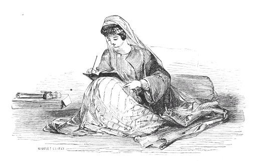 The Lady Dunyà writing