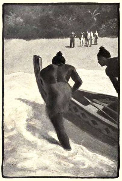 The canoe was sent closer and finally beached.&mdash;Page 258.