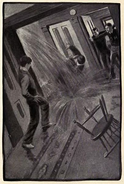 The former supercargo was washed off the steps and came
down flat on his back.&mdash;Page 225.