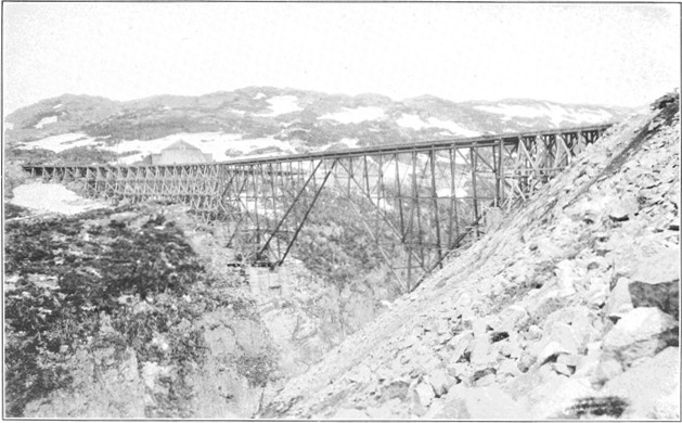 Copyright by E. A. Hegg, Juneau

Steel Cantilever Bridge, near Summit of White Pass