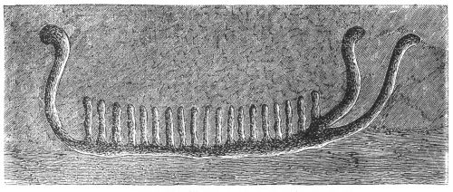 ROCK PICTURE OF A SHIP AT
LOKEBERG IN BOHUSLEN.