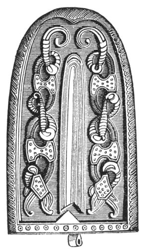 GILT BUCKLE FOUND AT SKEDEMO
IN NEDENES AMT.