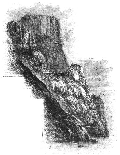 HORNELEN; A CLIFF ON THE ISLAND BREMANGERLAND
AT THE MOUTH OF THE NORDFJORD.