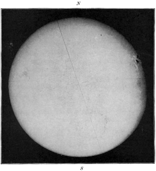 Fig. 69.—The sun, August 21, 1894. Photographed at the Goodsell Observatory.