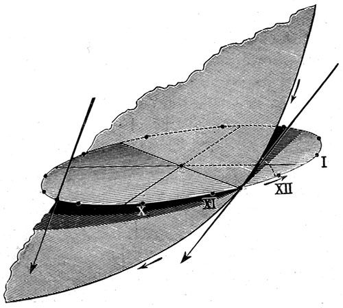 Fig. 114.—The orbits of the earth and the November meteors.
